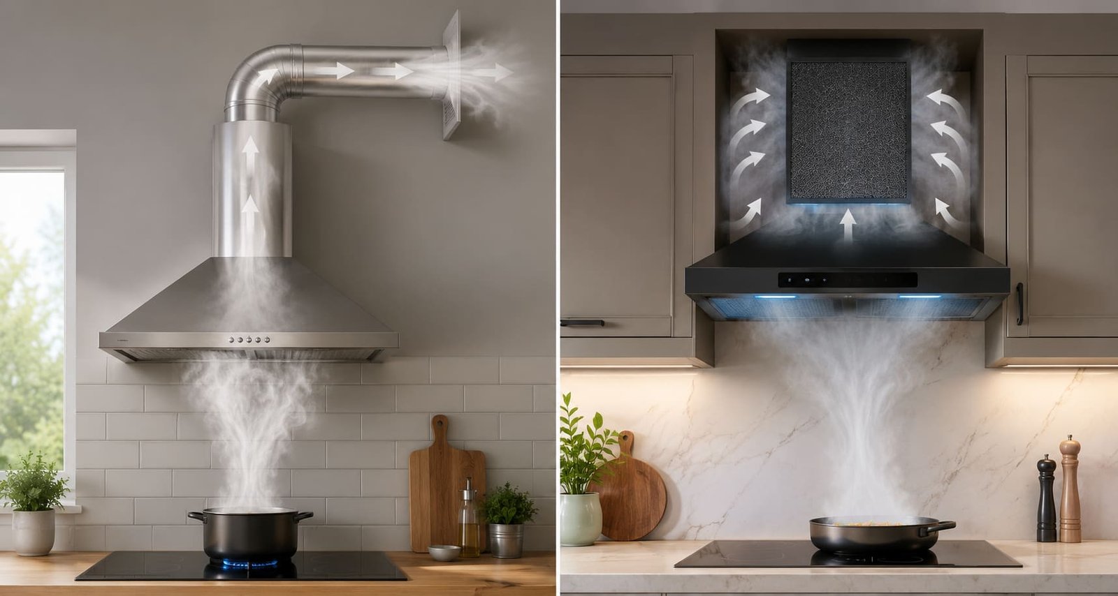 Ducted vs Ductless Range Hood