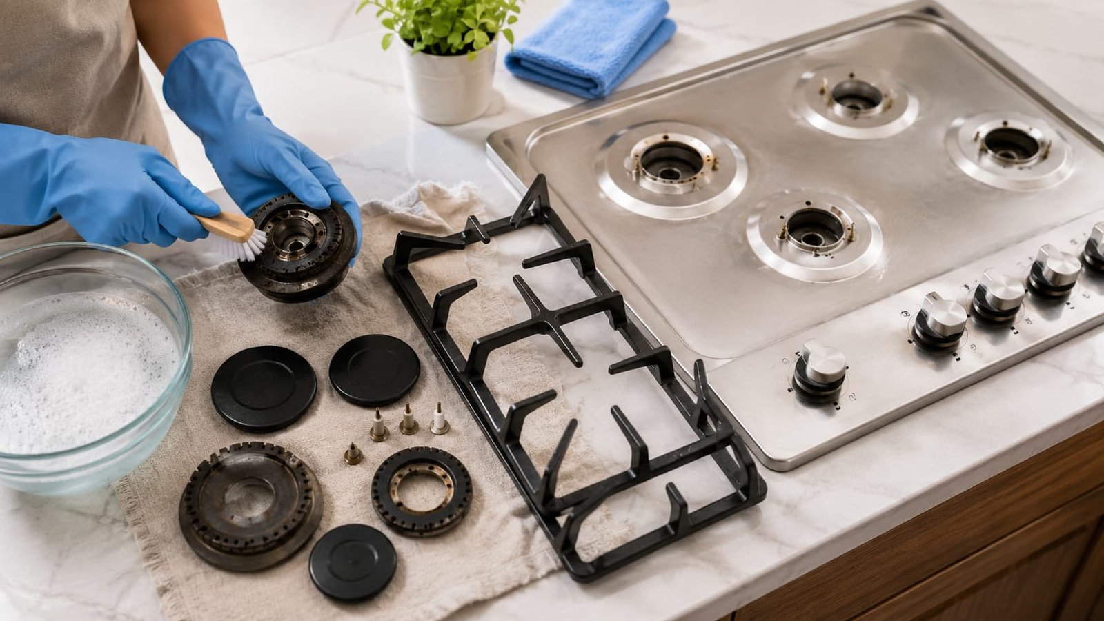 How to Clean Gas Stove Burners, Grates and Ports