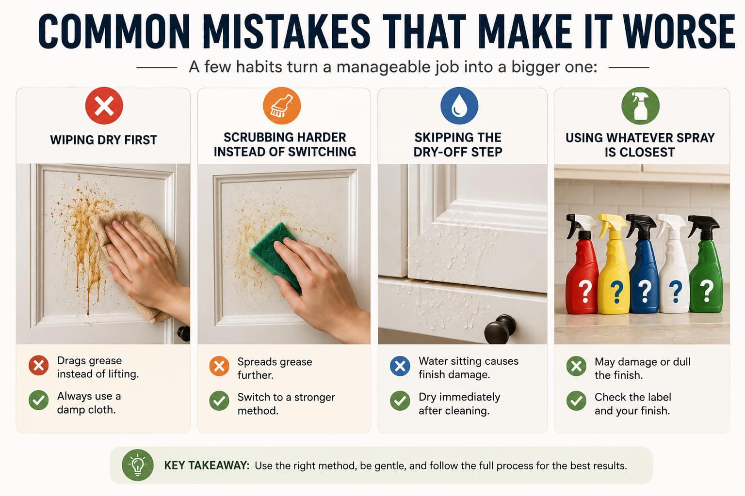 Mistakes to Clean Sticky Grease