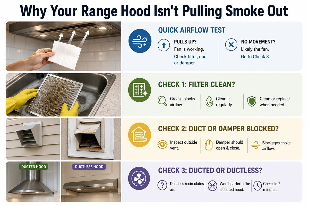 Range Hood Isn't Pulling Smoke Out