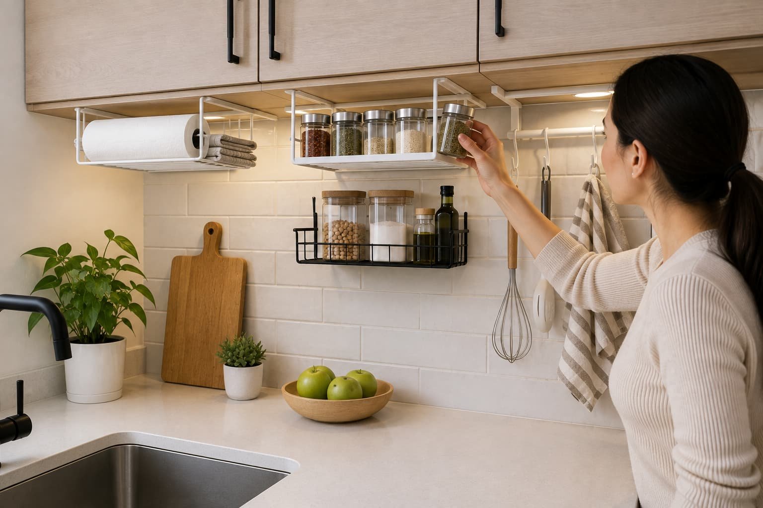 Under Cabinet Storage Ideas for a Small Kitchen